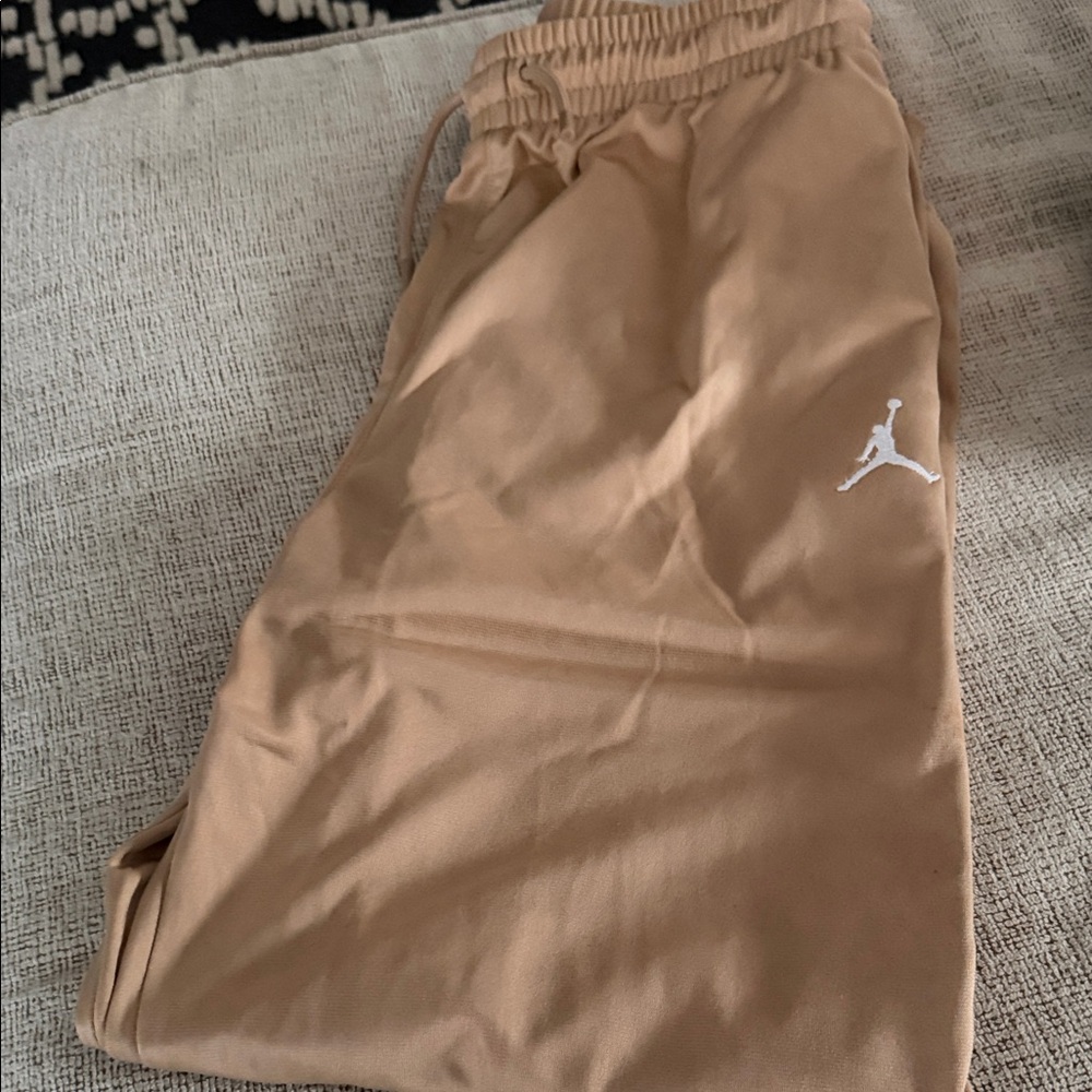 Jordan Kids Beige Joggers with White Logo